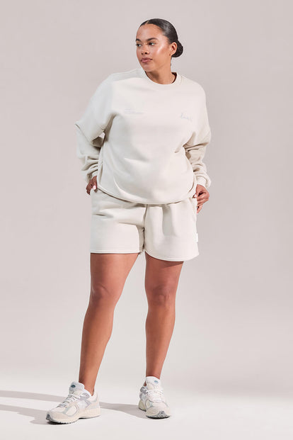 Curve ALL SZN Organic Oversized Graphic Sweatshirt Euphoric - Ecru