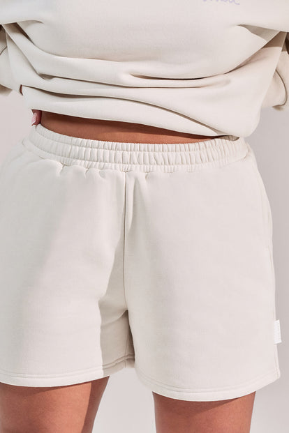 Curve ALL SZN Organic Sweat Shorts - Ecru