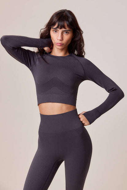 Sculpt Seamless Long Sleeve Top - Shadow