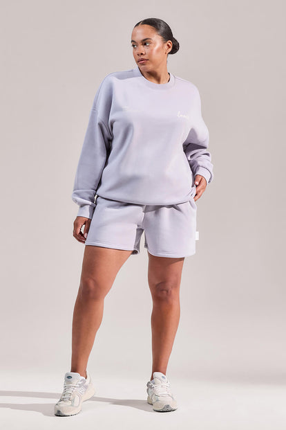 Curve ALL SZN Organic Sweat Shorts - Lilac Mist