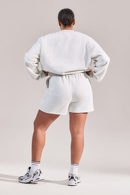 Curve ALL SZN Organic Sweat Shorts - Light Grey Marl
