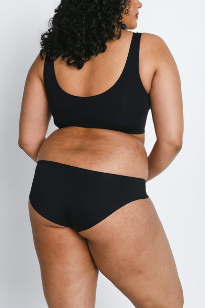 Nahtlose Brasilianische Unterhose 3-Er Pack - Black