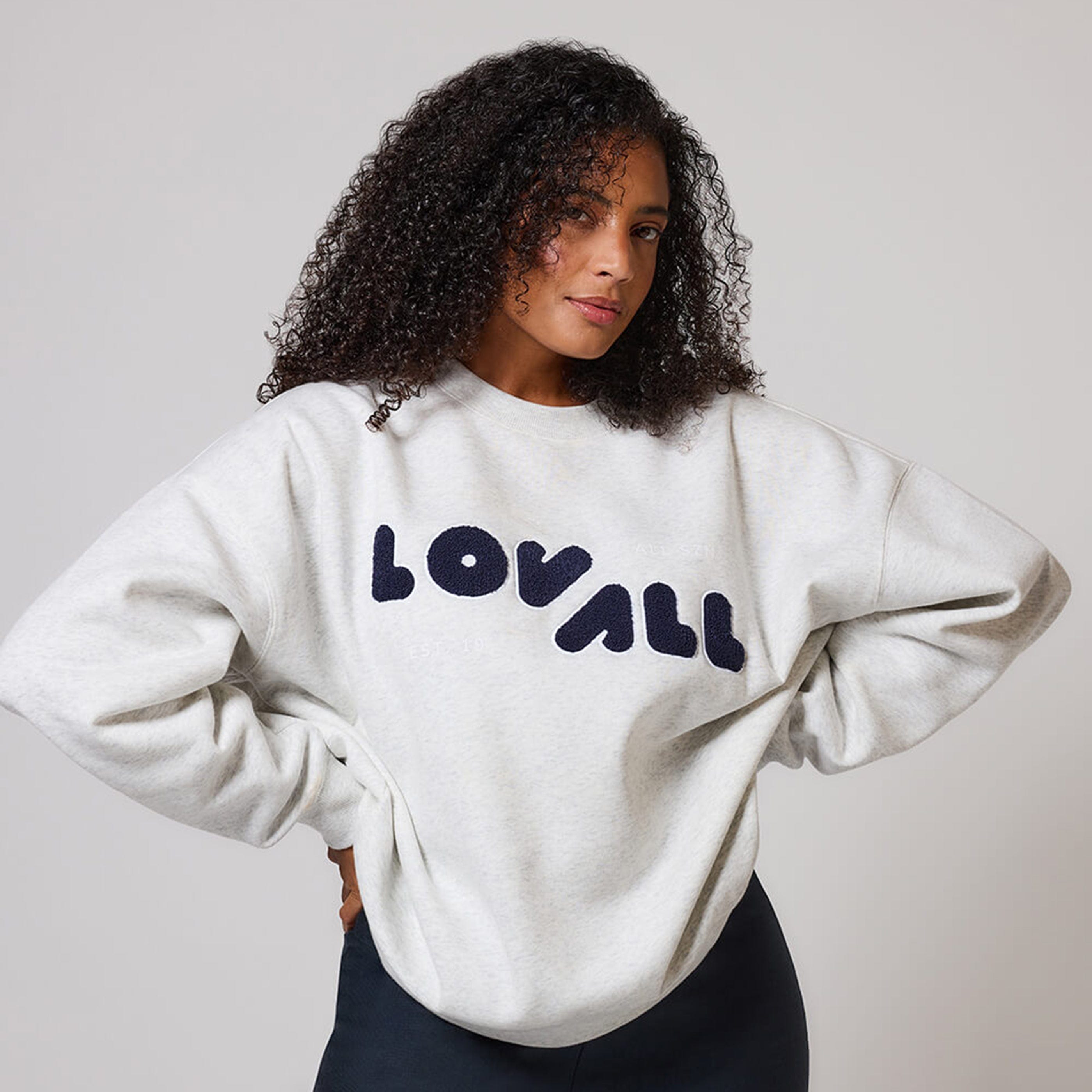 ALL SZN Übergröße Bio-Sweatshirt Style 2 - Hellgrau meliert