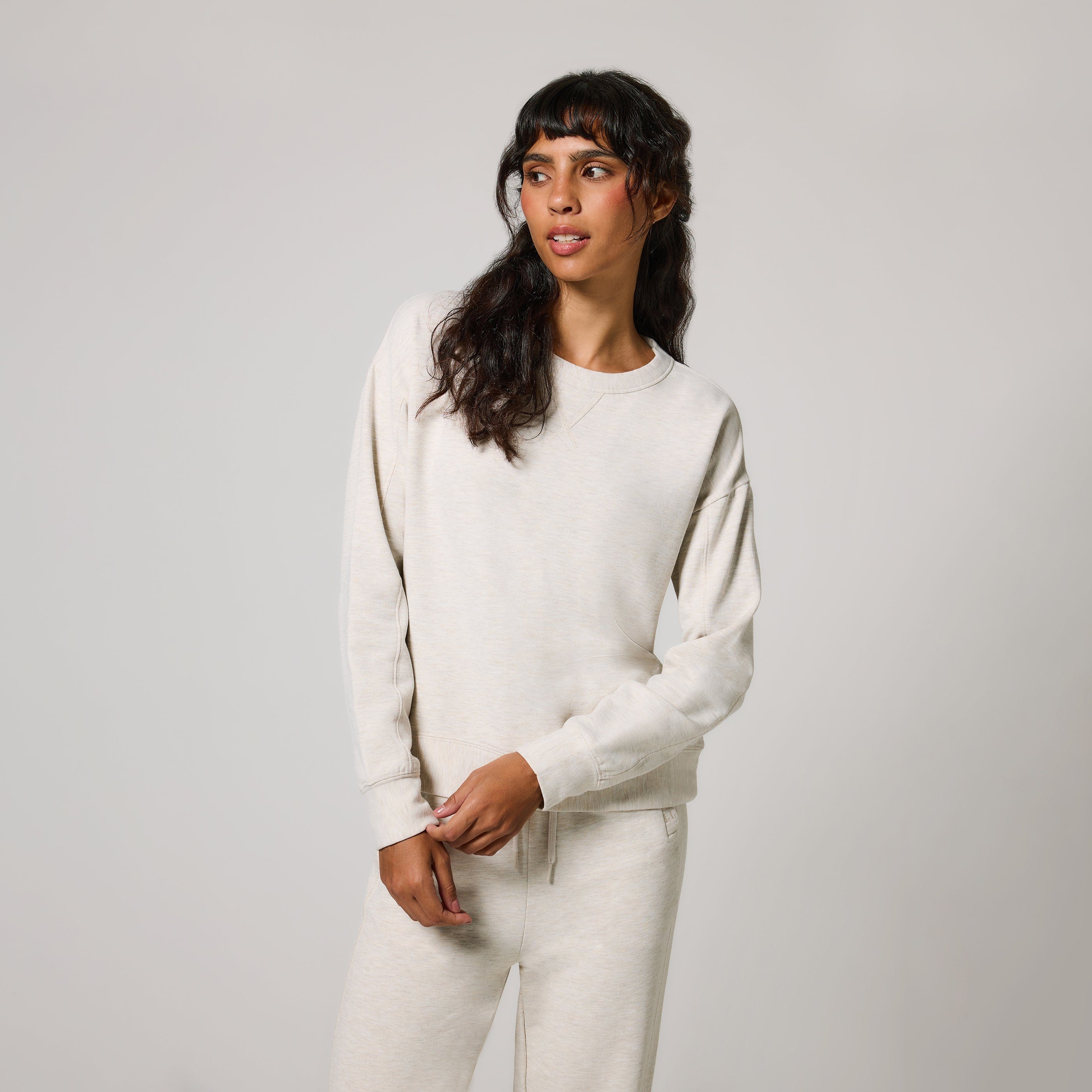 Luxus Lounge Sweatshirt - Vanille-Meliertes