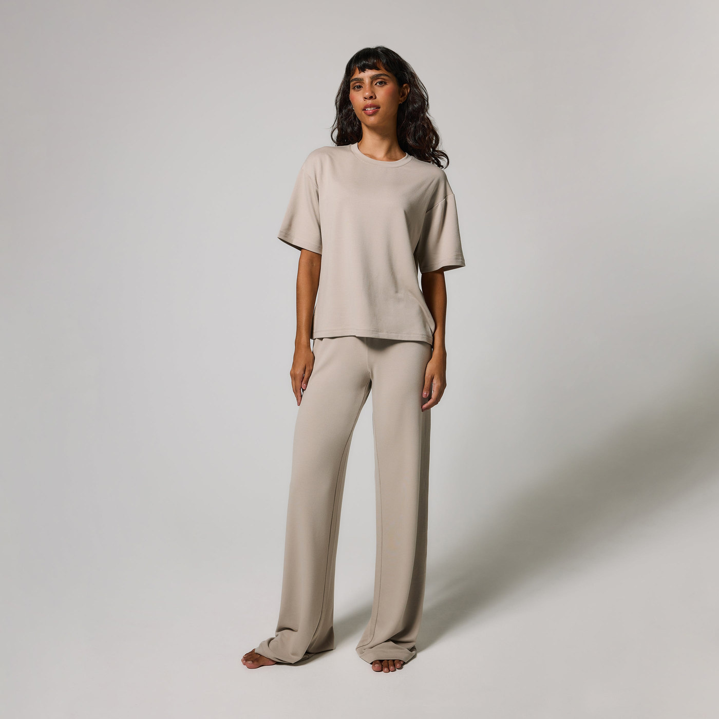 Soft Touch Lounge Set Mit Weitem Bein Curvy - Oatmeal Beige