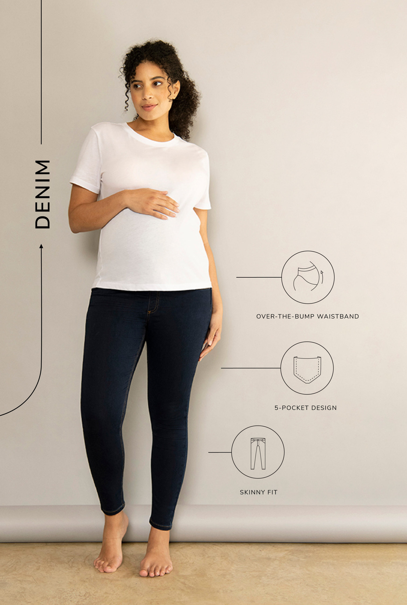 Umstandsjeggings - Dunkelblau