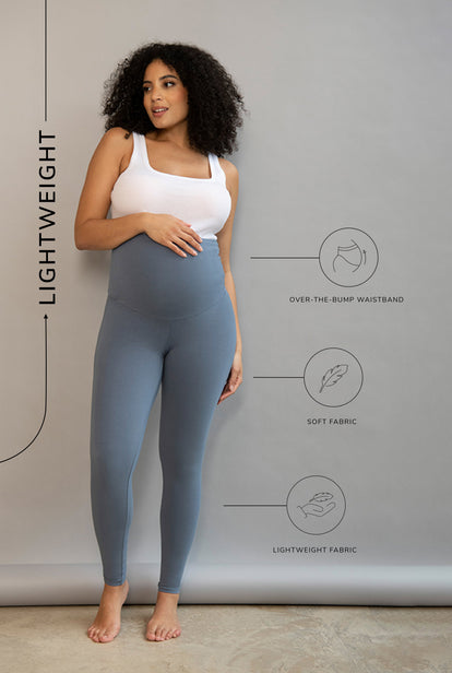 Alltägliche Leichte Umstandsleggings - Stahlblau