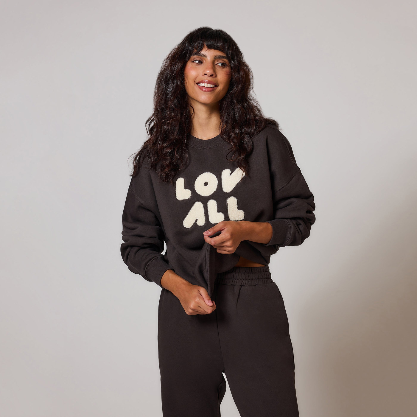 ALL SZN Übergröße Bio-Sweatshirt Curvy Style 1 - Black Coffee