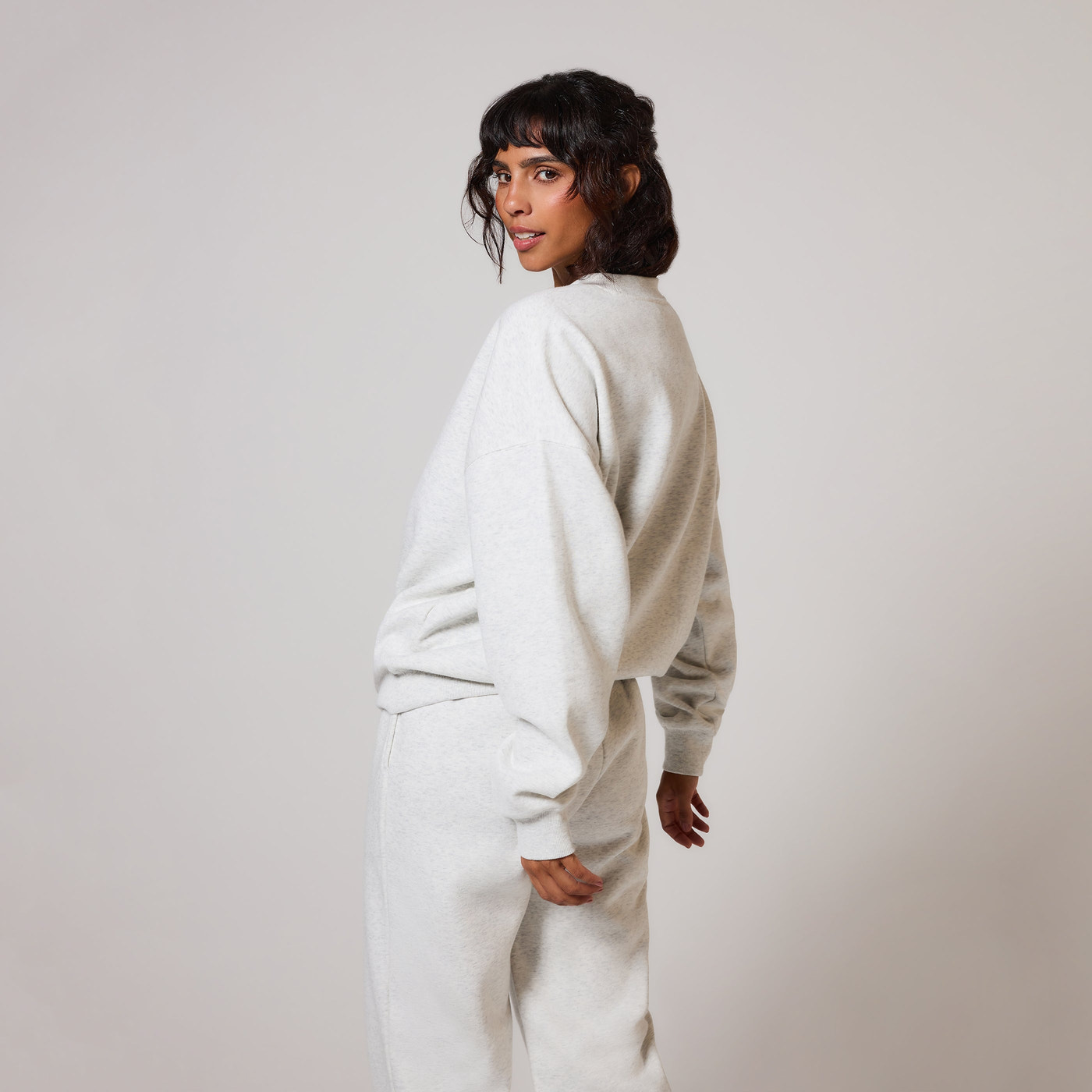 ALL SZN Übergröße Bio-Sweatshirt Curvy Style 1 - Light Grey Marl