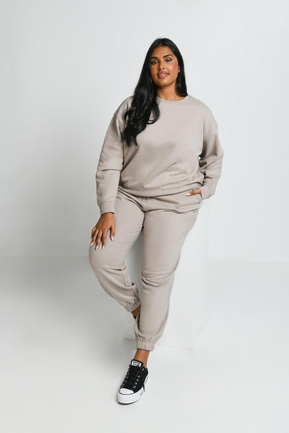 Everyday Jogginghose Komfort Curvy - Oatmeal Beige