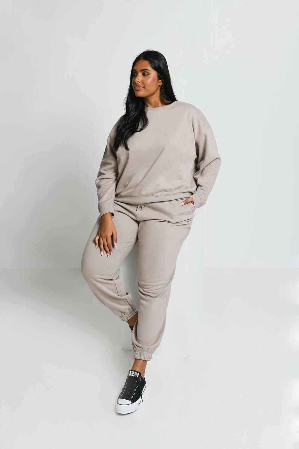 Everyday Sweatshirt Komfort Curvy - Oatmeal Beige
