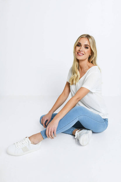7/8 Jeggings Curvy - Light Blue