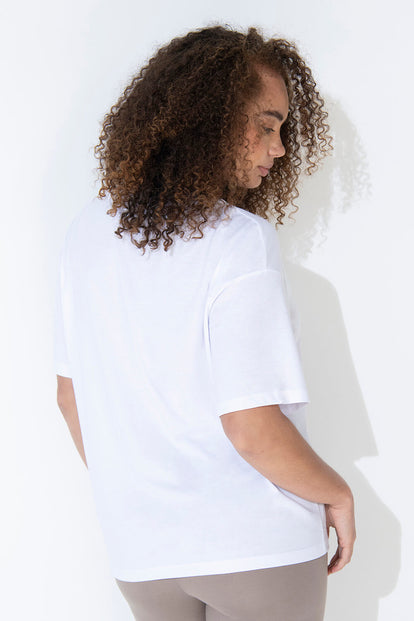 Oversize T-Shirt Curvy-Shirt - White
