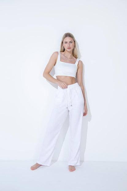 Everyday Leinenhose - White