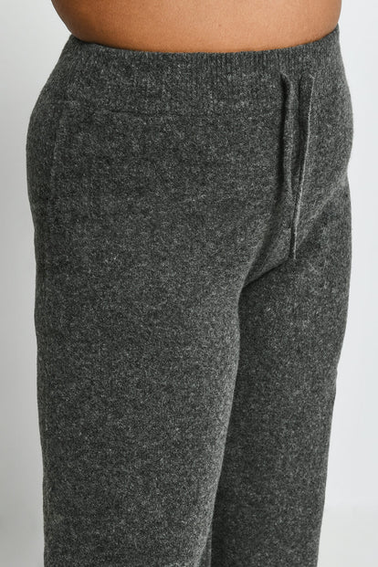 Lounge Strickhose Mit Weitem Bein Curvy - Grey