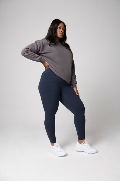 Everyday High Waisted Leggings Curvy - Infinity Blue Marl