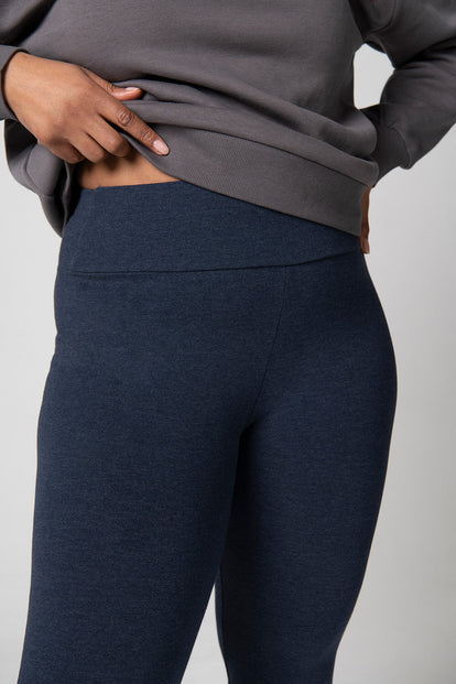 Everyday High Waisted Leggings Curvy - Infinity Blue Marl