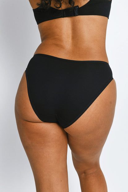 Baumwolle Hoch Hose Unterhose 3-Er Pack - Schwarze