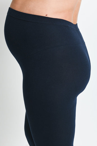 Alltägliche Cropped Umstandsleggings - Navy Blau