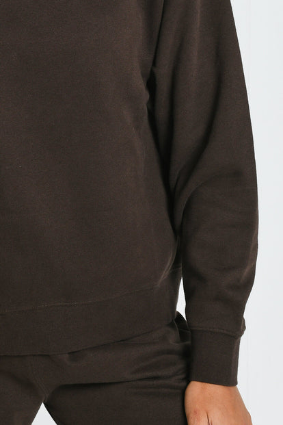 Alltägliche Sweatshirt Komfort- Espresso-Braune
