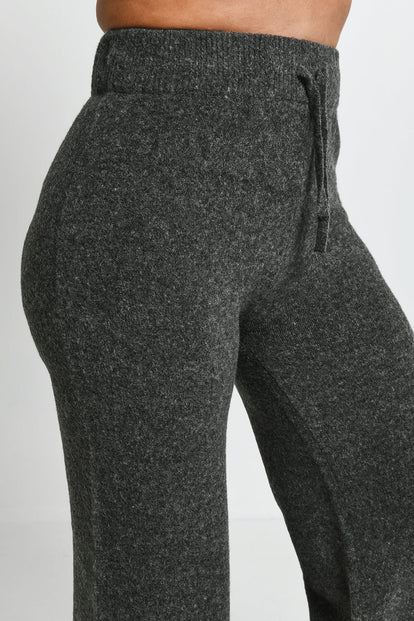 Lounge Strickhose Mit Weitem Bein - Graue