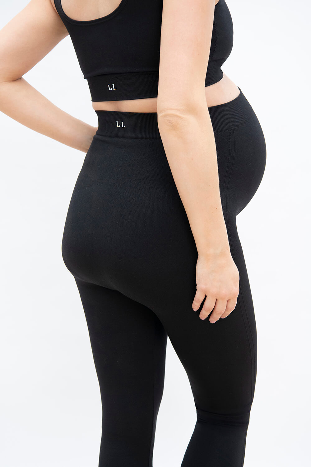 Ultimate Seamless Umstandsleggings - Schwarze