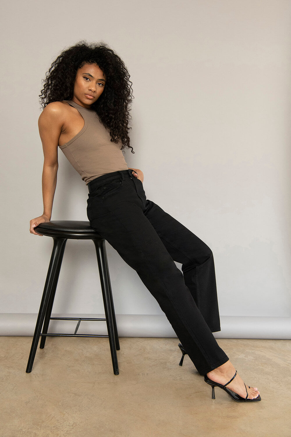 Straight-Fit Jeans - Schwarz