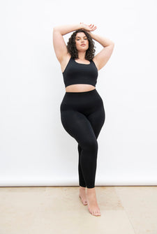 Ultimate High Waisted Seamless Leggings Curvy - Black