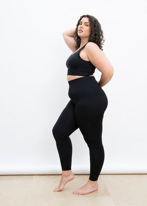 Ultimate High Waisted Seamless Leggings Curvy - Black