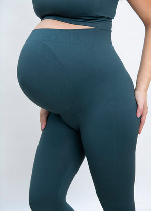 Ultimate Seamless Umstandsleggings - Teal-Blaue