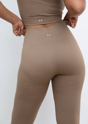 Ultimate Seamless High Waisted Leggings - Oatmeal Beige
