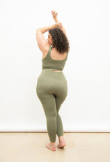 Ultimate High Waisted Seamless Leggings Curvy - Sage Green
