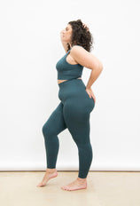 Ultimate High Waisted Seamless Leggings Curvy - Teal Blue
