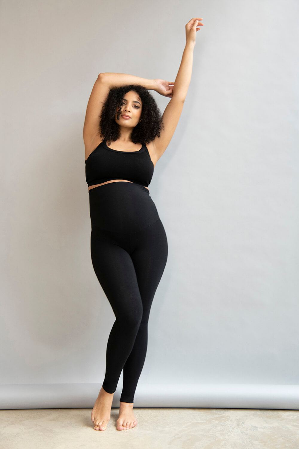 Alltägliche Leichte Umstandsleggings - Schwarze