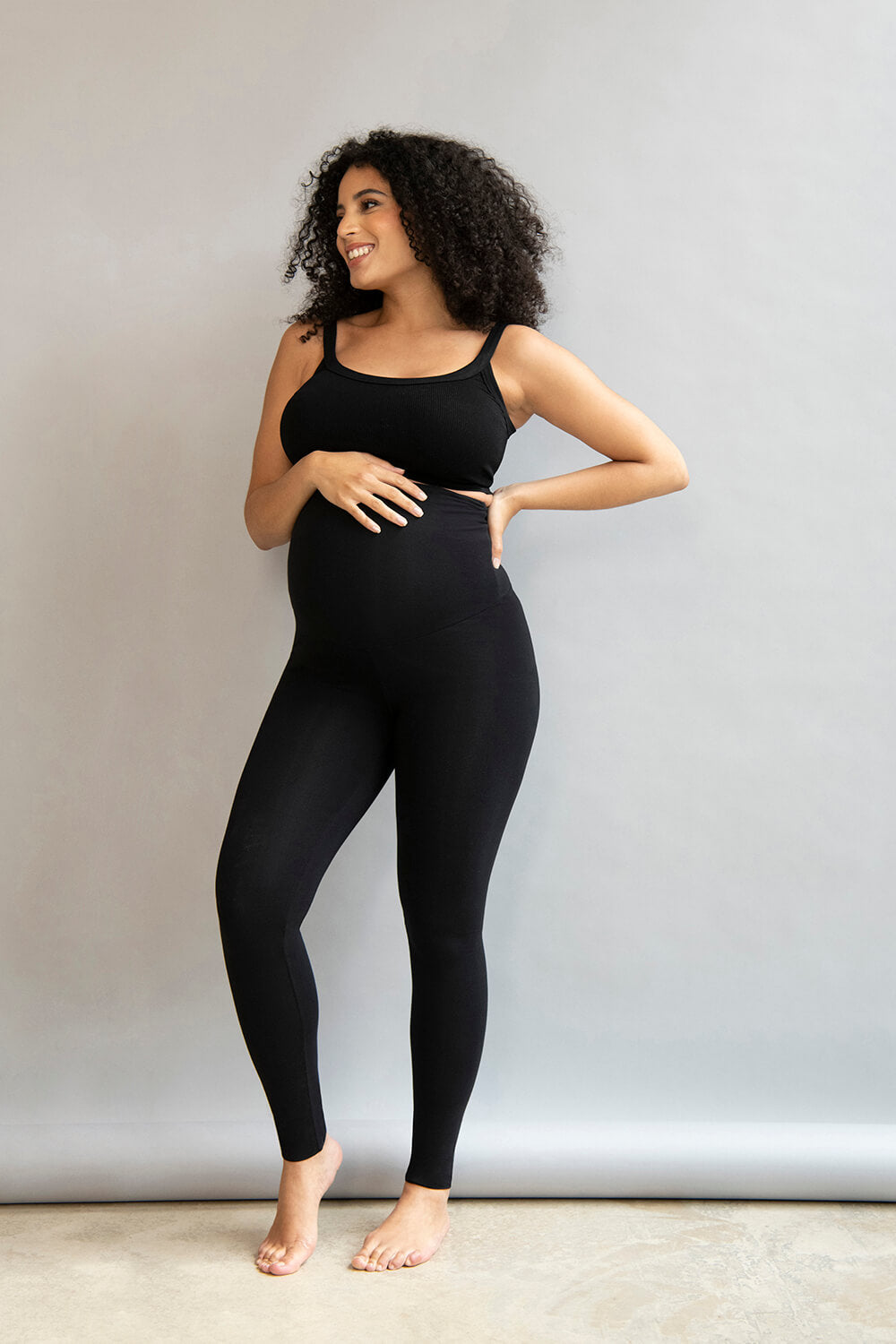 Alltägliche Leichte Umstandsleggings - Schwarze