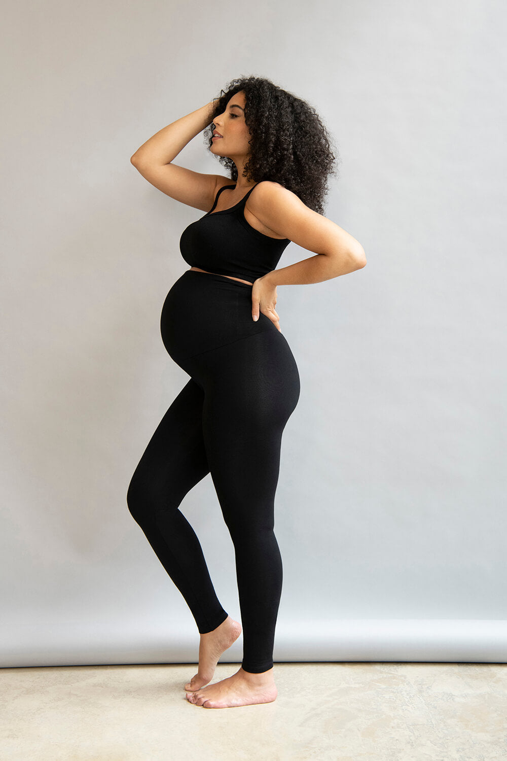 Alltägliche Leichte Umstandsleggings - Schwarze