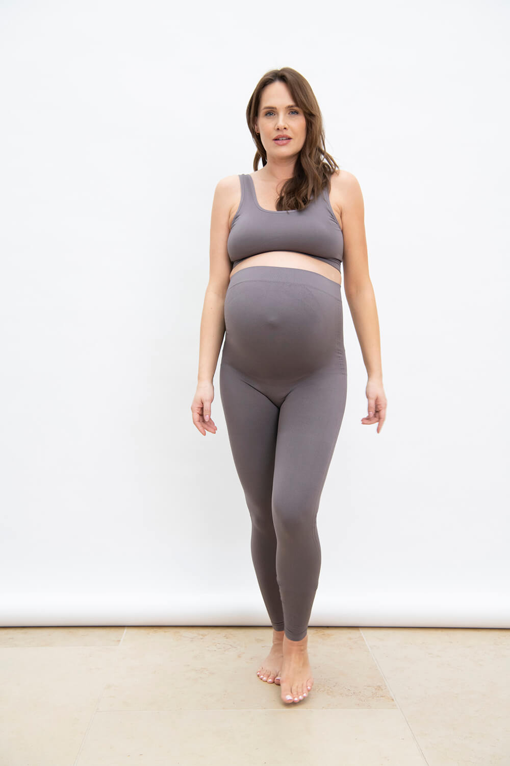Ultimate Seamless Umstandsleggings - Tiefes Mauve