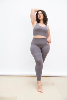 Ultimate High Waisted Seamless Leggings Curvy - Deep Mauve