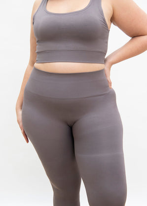 Ultimate High Waisted Seamless Leggings Curvy - Deep Mauve