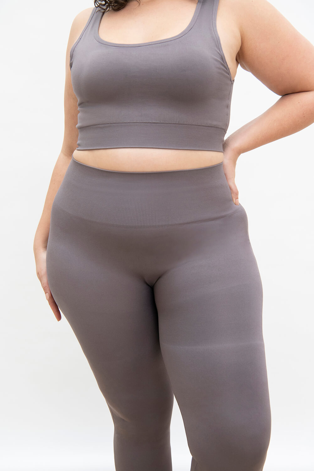Ultimate High Waisted Seamless Leggings Curvy - Deep Mauve