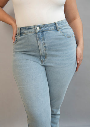 Straight-Fit Jeans Curvy - Light Bleach