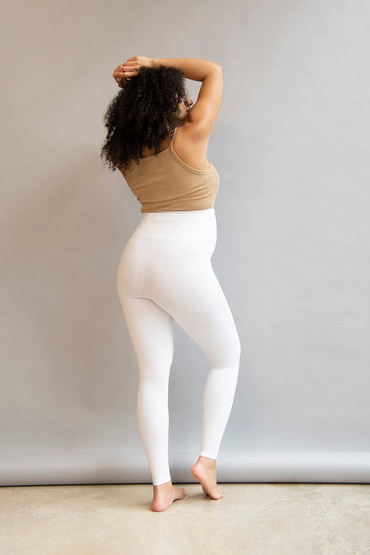 Alltägliche Leichte Umstandsleggings - Weiße