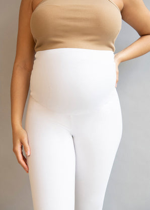 Alltägliche Leichte Umstandsleggings - Weiße