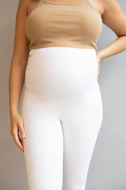 Alltägliche Leichte Umstandsleggings - Weiße