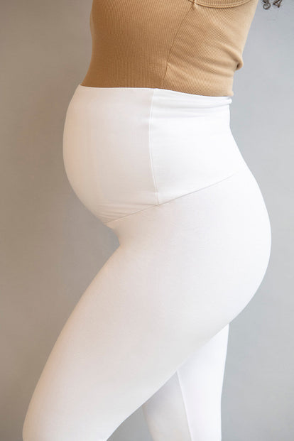 Alltägliche Leichte Umstandsleggings - Weiße