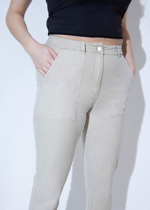 Alltägliche Chino Hose - Beige