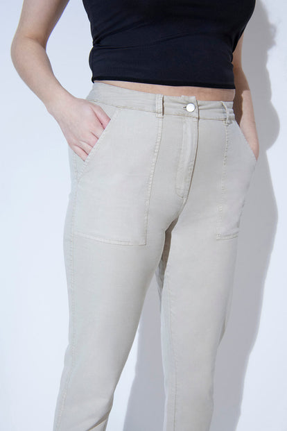 Alltägliche Chino Hose - Beige