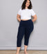 Cropped Leggings Lightweight Curvy - Navy