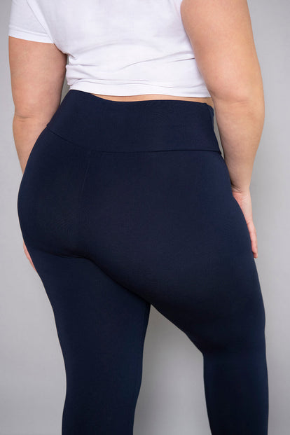 Cropped Leggings Lightweight Curvy - Navy