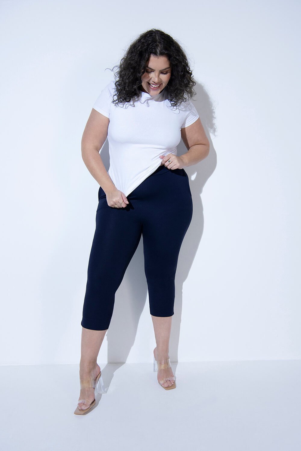 7/8 Stretchhose Curvy - Navy